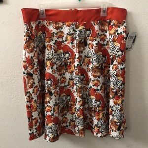 The Fox and the Hound Printed Flared Skirt - XXL